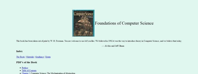 Foundations of Computer Science  by Al Aho and Jeff Ullman 