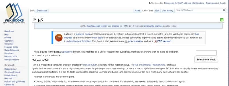 Latex by Wikibooks