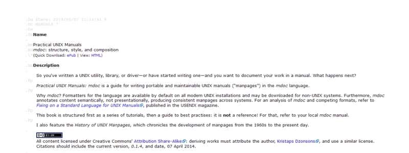 Practical UNIX Manuals  by Kristaps Dzonsons 