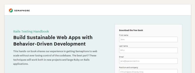 Rails Testing Handbook: A Free Ebook to Help You Build Better Apps by Semaphore