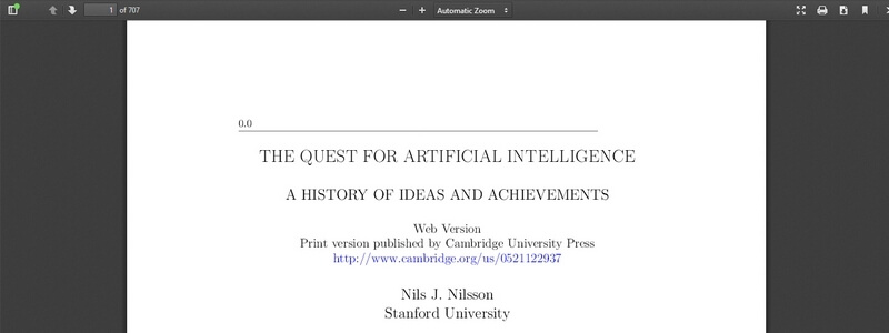The Quest For Artificial Intelligence by Nils J. Nilsson 