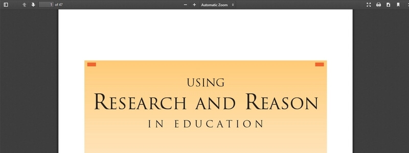 Using Research And Reason In Education by Paula J. Stanovich and Keith E. Stanovich 