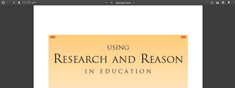 Using Research And Reason In Education by Paula J. Stanovich and Keith E. Stanovich 