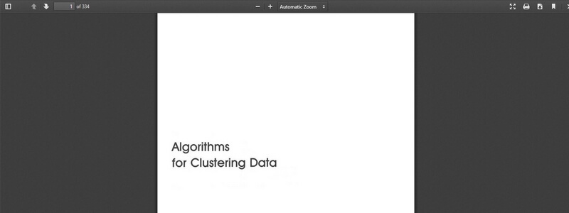 Algorithms for Clustering Data by Anil K. Kain, Richard C. Dubes