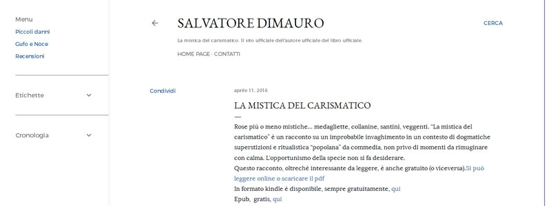 La Mistica Del Carismatico by Salvatore Dimauro