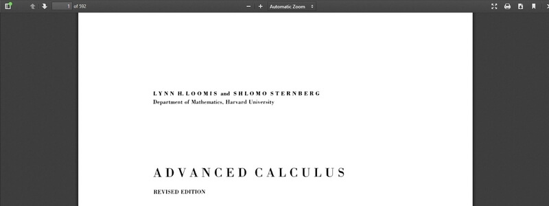 Advanced Calculus: Revised Edition by Lynn H. Loomis, Shlomo Sternberg