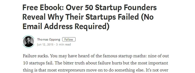 Over 50 Startup Founders Reveal Why Their Startups Failed by Thomas Oppong