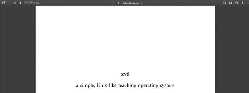 xv6: A Simple, Unix-like Teaching Operating System by Russ Cox, Frans Kaashoek, Robert Morris