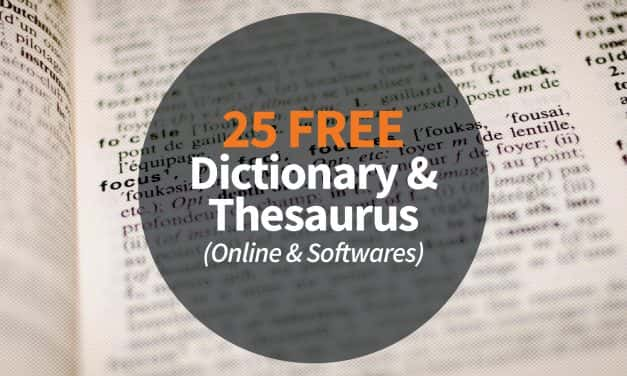 25 Free Dictionary & Thesaurus (Online & Softwares)