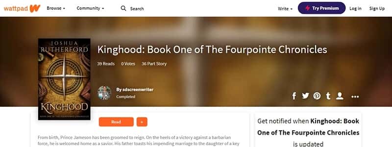 Kinghood - Book One of The Fourpointe Chronicles