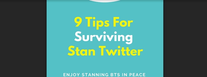 9 Tips For Surviving Stan Twitter